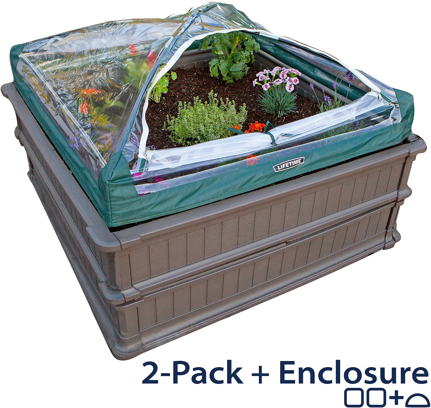 60053 Lifetime Products 4' x 4' Raised Garden 2 Pack-5