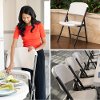 42803 Lifetime 4-Pack Almond Folding Chairs-3