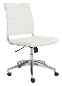 White Low-Back Office Chair - Axel