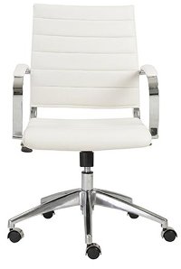 White Low-Back Office Chair - Axel