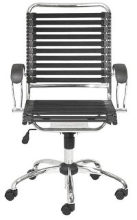 Black Bungee Cord High-Back Office Chair - Bungie