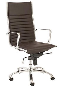 Brown High-Back Office Chair - Dirk