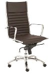 Brown High-Back Office Chair - Dirk