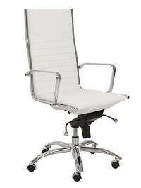 White High-Back Office Chair - Dirk