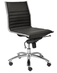 Black Low-Back Office Chair - Dirk
