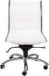 White Low-Back Office Chair - Dirk