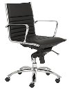 Black Low-Back Office Chair - Dirk