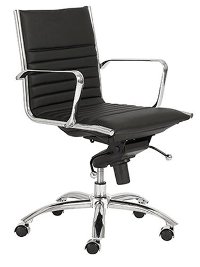 Black Low-Back Office Chair - Dirk