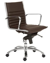 Brown Low-Back Office Chair - Dirk