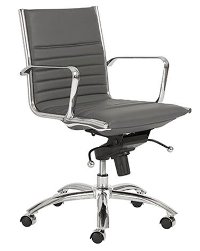 Gray Low-Back Office Chair - Dirk