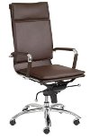 Brown High-Back Office Chair - Gunar