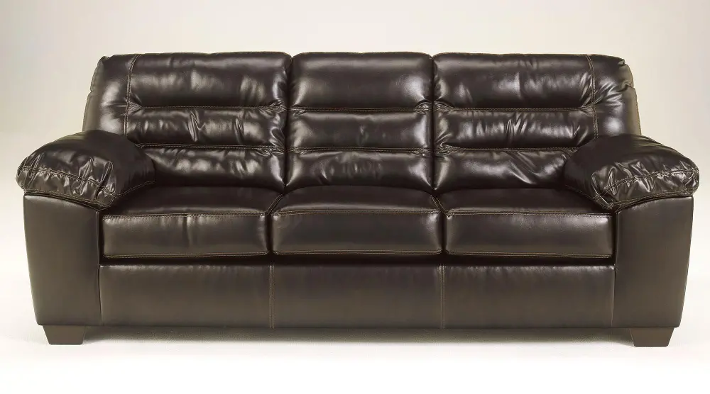 Seales 93 Inch Chocolate Upholstered Sofa-1