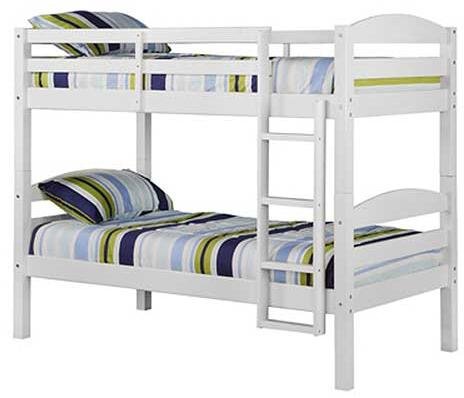 BWSTOTWH Contemporary White Twin-over-Twin Bunk Bed - Carolina-2