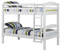 Contemporary White Twin-over-Twin Bunk Bed - Carolina-2