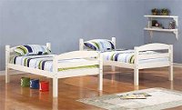 Contemporary White Twin-over-Twin Bunk Bed - Carolina-3