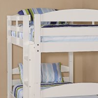 Contemporary White Twin-over-Twin Bunk Bed - Carolina-4