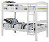 White Solid Wood Twin-over-Twin Bunk Bed-2