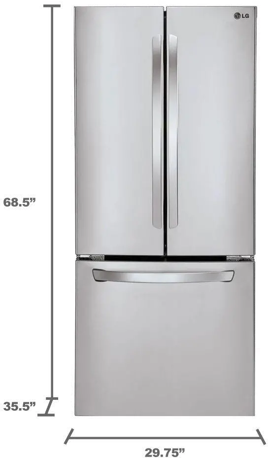LFC22770ST LG 21.8 cu ft French Door Refrigerator - 30 W Stainless Steel-6