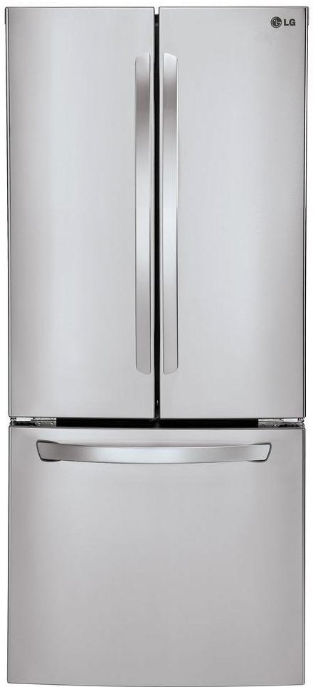 LFC22770ST LG 21.8 cu ft French Door Refrigerator with Smart Cooling - 30 W Stainless Steel-1