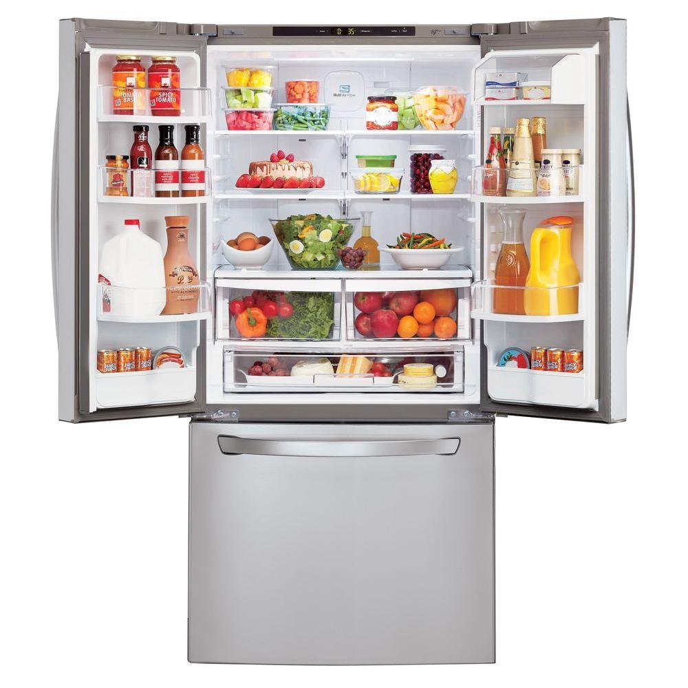 LFC22770ST LG 21.8 cu ft French Door Refrigerator with Smart Cooling - 30 W Stainless Steel-2
