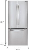LFC22770ST LG French Door Refrigerator - 30 Inch Stainless Steel-6
