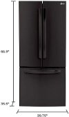 LFC22770SB LG 21.8 cu. ft. French Door Refrigerator - 30 Inch Black-5
