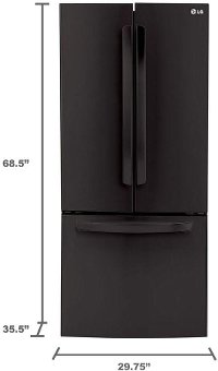 LFC22770SB LG 21.8 cu. ft. French Door Refrigerator - 30 Inch Black-5