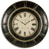 Rustic Black & Gold Wall Clock