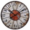 Ellsworth Distressed Ivory and Red Wall Clock