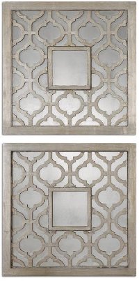Assorted Antique Silver Square Mirror