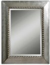 Clearance Antiqued Scratched Silver Leaf Wall Mirror