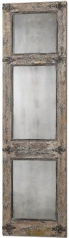 Heavily Distressed Slate Blue Leaner Mirror-2