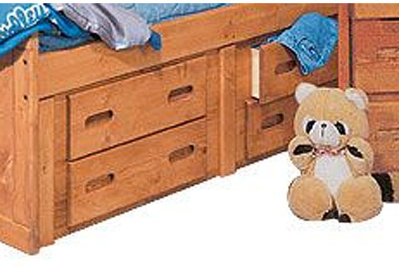 Palomino Cinnamon Rustic 4 Drawer Under Bed Dresser Rc Willey