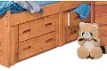 Rustic Cinnamon 4-Drawer Under-Bed Dresser - Palomino