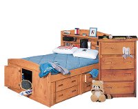 Cinnamon Rustic Full Storage Bed - Palomino