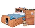 Rustic Cinnamon Full Storage Bed with 1 Under-Bed Dresser - Palomino