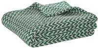 Twin Natural and Green Chevron Throw