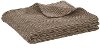 Clearance Twin Sand and Brown Herringbone Throw