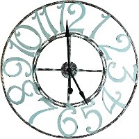 Spa Blue Metal Wall Clock