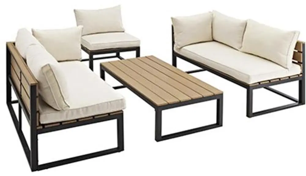 1-4PC,WALKER,SECTION 4 Piece Outdoor Sectional-1
