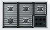 Wolf 36 Inch Transitional Gas Cooktop - Stainless Steel and Black