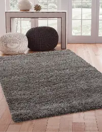 5 x 8 Medium Light Gray Area Rug - Comfort Shag