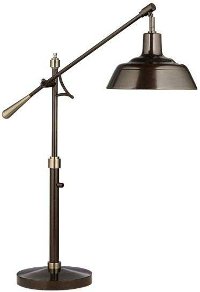 Oiled Bronze Spot On Adjustable Table Lamp