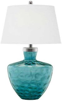 Aqua Glass Table Lamp
