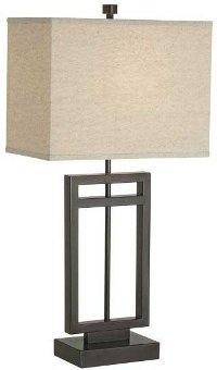 Central Loft Bronze Table Lamp