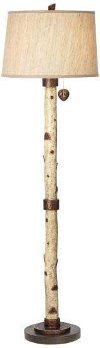 Natural Birch Tree Floor Lamp