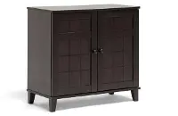 Dark Brown Shoe Cabinet - Glidden
