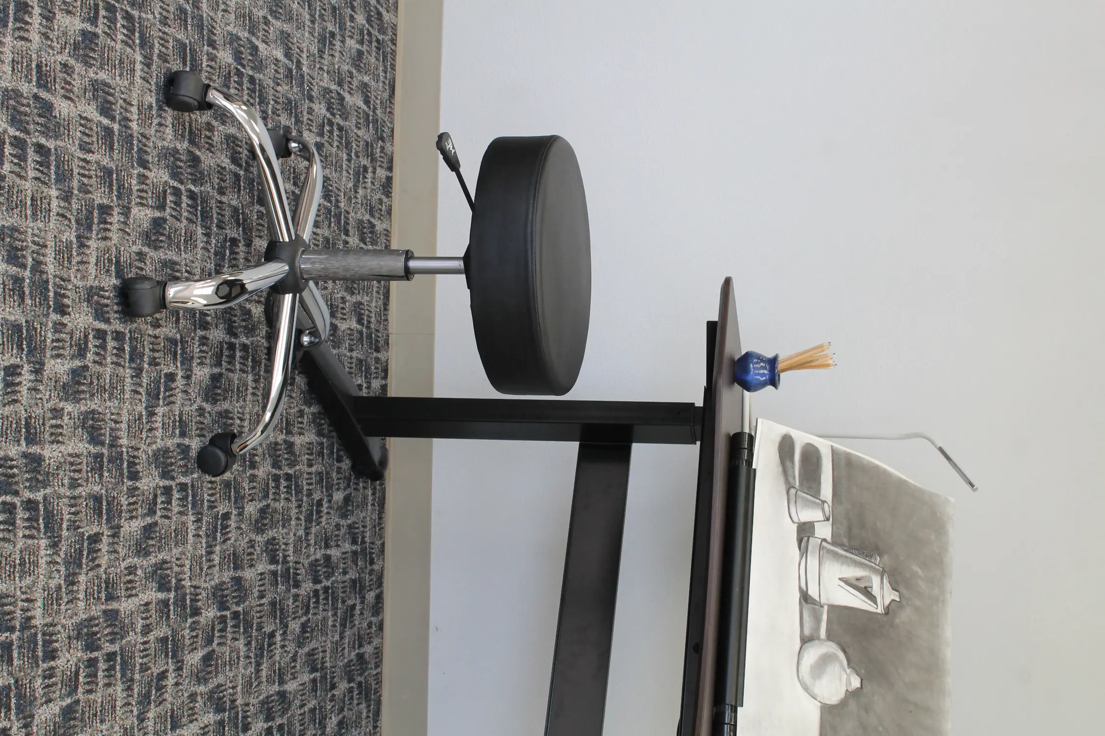 Black Medical Office Chair Stool-3