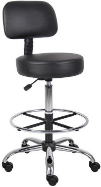Black Medical and Draft Stool