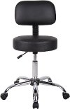 Black Drafting Office Chair with Back